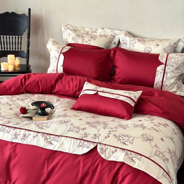 Bộ Chăn Ga Gối Đệm Hỷ Phúc Trăm Năm 5 - CA06