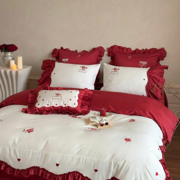 Bộ Chăn Ga Gối Đệm Hỷ Phúc Trăm Năm 4 - CA05